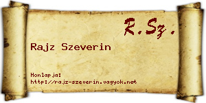 Rajz Szeverin névjegykártya